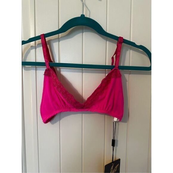 NWT One Teaspoon Revolve Fallen Angel Hot Pink Lace Bra Women Size 8 OT9831 - Picture 5 of 13